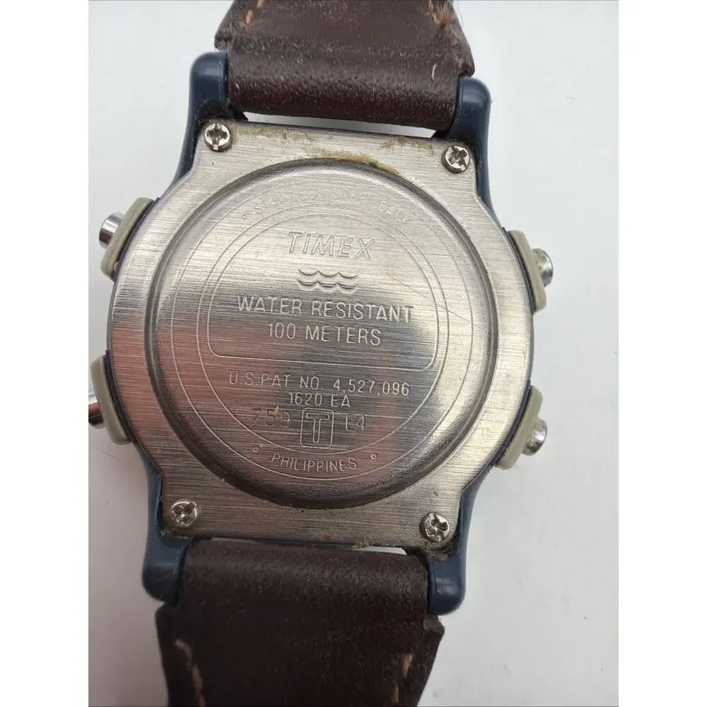 Vtg 1996 TIMEX Women's Or Boys Expedition 34mm Watch Alarm Chrono Timer Indiglo